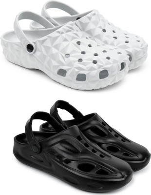 Golf Men Clogs(Grey, Black , 6)