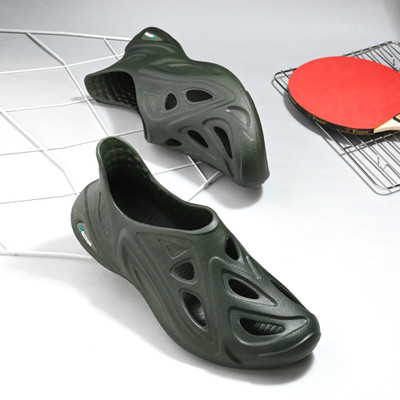 Doctor Health Super Soft NewlyLaunch | Classic | Lightweight | SlipOn|Soft Foot Massager|All SeasonsWear Men Clogs(Olive , 8)