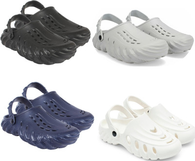 Golf Men Clogs(Black, Grey, Navy, White , 8)