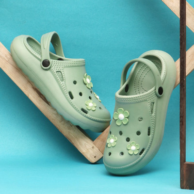 Arvok Women Clogs(Olive , 7)