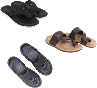 Vomoya Men Sandals(Black, Brown, Blue , 8)