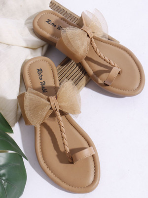 Retro Walk Women Flats(Gold , 8)