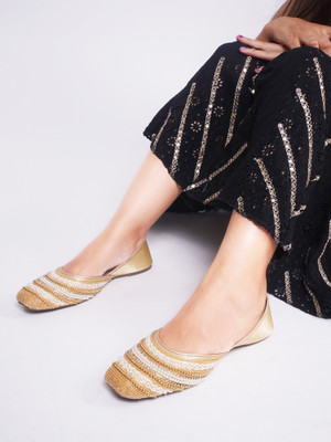 jm looks Women Bellies(Gold , 3)