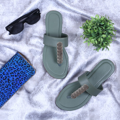 Paduki Women Flats(Green , 4)