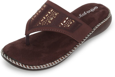 ORTHO JOY Women Casual(Brown , 6)
