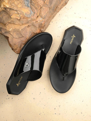 LEONCINO Slippers | Trendy Comfortable Casual Daily And Ethnic Wear Sandals For Gents | Men Sandals(Black , 7)