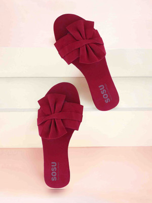 SOSU Women Flats(Red , 3)