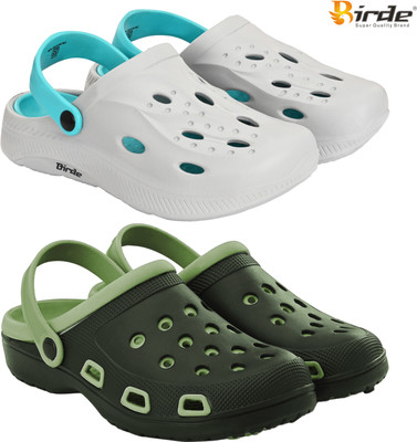 Birde Men Clogs(Grey, Olive , 6)