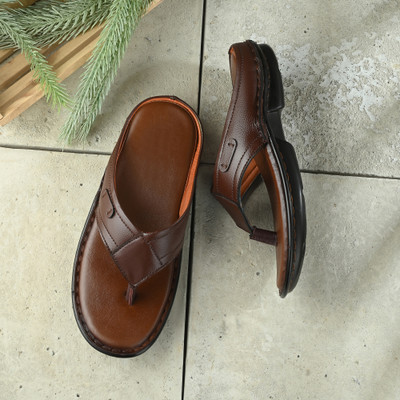 G WALK Men Flats(Brown , 10)