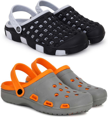 Pampy Angel Men Clogs(Grey, Grey , 6)