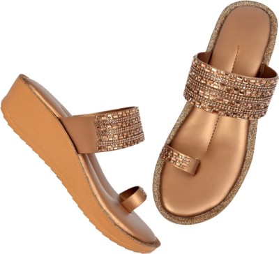 Shunya Footwear Women Gold Wedges