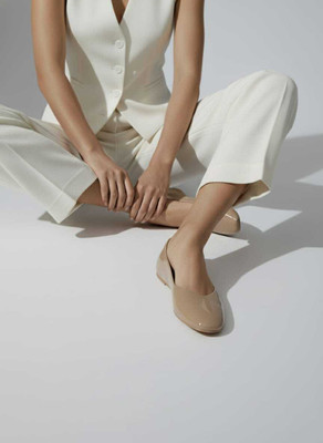 LAVIE Patent Casual Stylish Lightweight and Comfortable Daily Wear Slip-On Bellies For Women(Beige , 8)