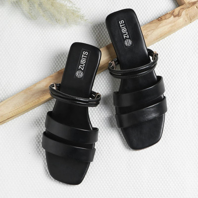 Zubits Women Flats(Black , 5)