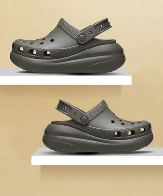 CROCS Unisex Classic Crush Clog Women Clogs(Olive , 2)