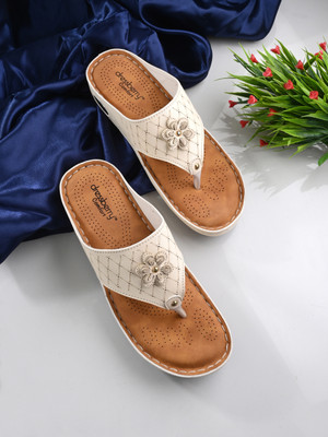 Dressberry Women Flats(Off White , 5)