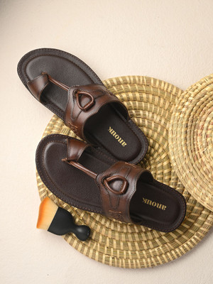 ANOUK Perfect Soft Lightweight Toe Loop Men Sandals(Brown , 7)