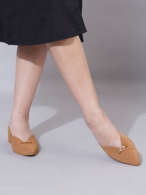 SHOETOPIA Women Heels(Tan , 3)