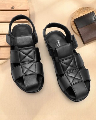 RagnaRok Men Sandals(Black , 7)