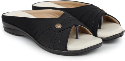 Global India Women Flats(Black , 7)
