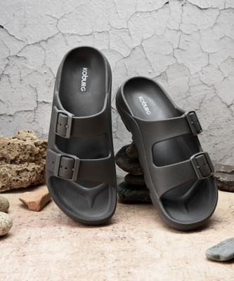 Koburg Air Men Sandal|Lightweight|Comfortable|Antiskid|Extra Soft Slide|EVA Sole KS-254 Men Sandals(Grey , 10)