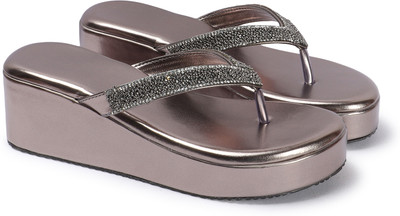 STEPIZIA Women Wedges(Grey , 5)