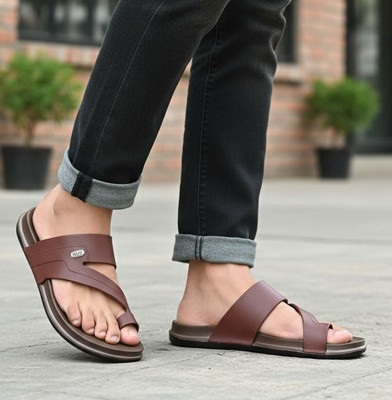 Kapani Fashion Men Slippers(Brown , 8)