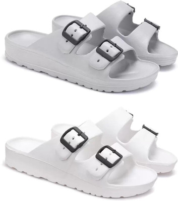 DRACKFOOT Men Slides(White , 10)