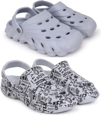KAPYANSH Men Combo Pack of 2, Ultra cushion, Flipflops, Slipper, Slides, Sandal, Clogs Men Casual(Grey, Grey , 7)