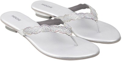 MOCHI Women Heels(Silver , 4)