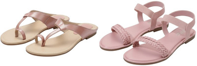 Kuhu Creations Women Flats(Pink, Pink , 6)