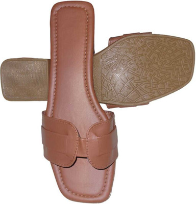 XiZUii Women Flats(Brown , 8)