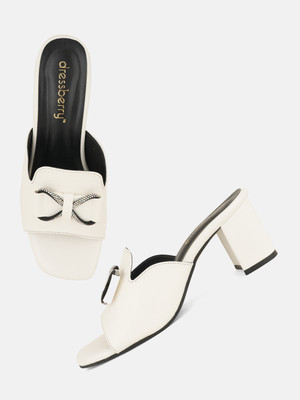 Dressberry Women Heels(White , 6)