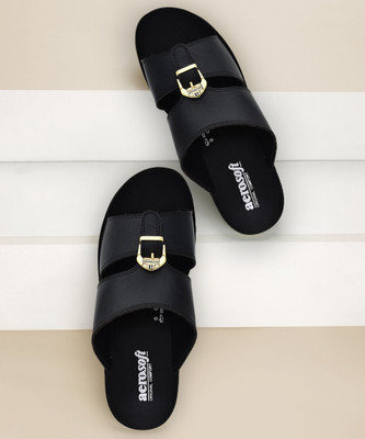 Aerosoft Men's Black Sandal Men Casual(Black , 40)