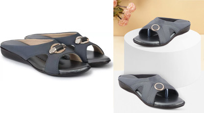 hunyza footwear Women Flats(Grey, Grey , 5)