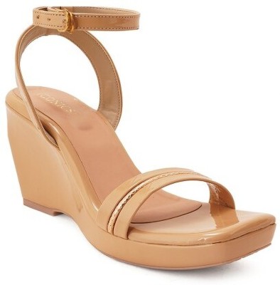 ICONICS Women Heels(Camel , 6)