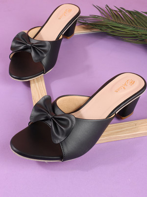 Picktoes PT-452 Lightweight Comfort Summer Trendy Premium Stylish Party disigin Women Heels(Black , 4)