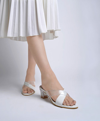 SHOETOPIA Women Heels(White , 4)