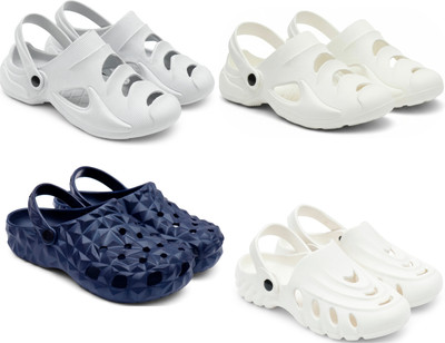 Golf Men Clogs(Grey, White, Blue, White , 9)