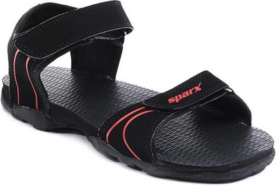 Sparx SS 703 Men Sandals(Black, Red , 8)
