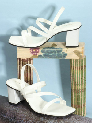 Dressberry Women Heels(White , 5)
