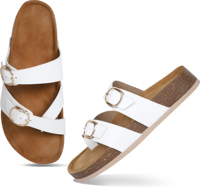 RAHEGAS Women Wedges(White , 4)