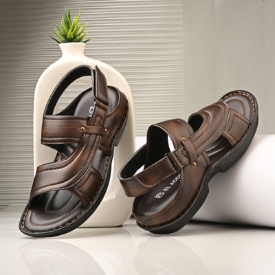 EL ADOR Men Sandals(Brown , 10)