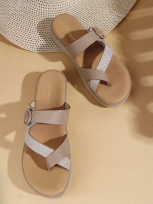 Believo Women Casual(Beige , 8)