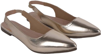 LinuxHaze Women Flats(Gold , 8)