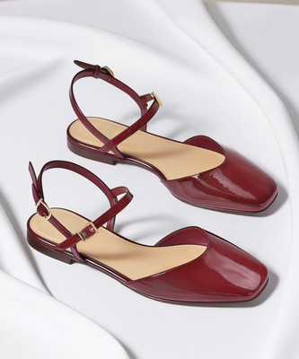 Street Style Store Women Flats(Maroon , 4)