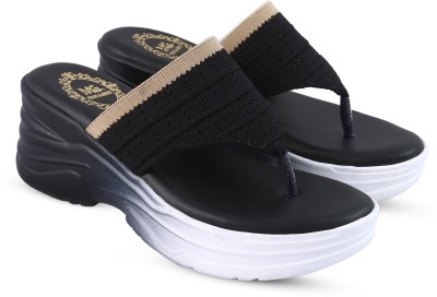 madam glorious Barbie Girls Slip-on Wedges(Black , 10-11YR)