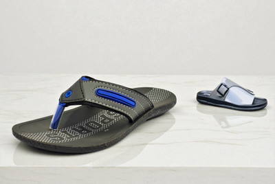 Classica Men Sandals(Grey, Black , 6)