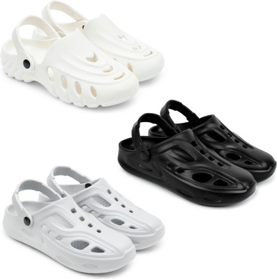 Golf Men Clogs(White, Black, Grey , 9)
