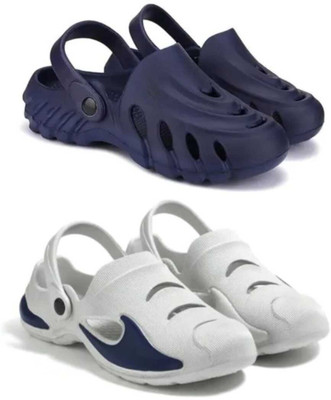 Sonolite Men Clogs(Navy, Grey , 6)
