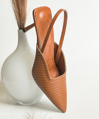 TRYME Women Heels(Brown , 4)